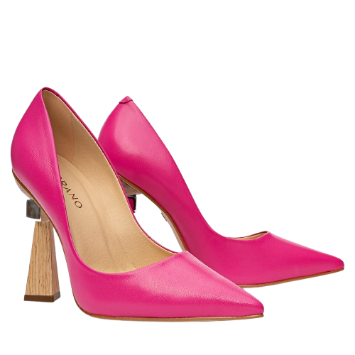 Scarpin Statement Salto Alto Couro